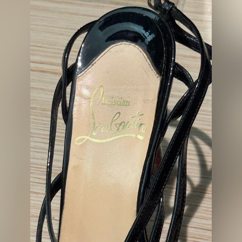 Christian Louboutin Black Patent Leather Heels - Picture 4 of 10